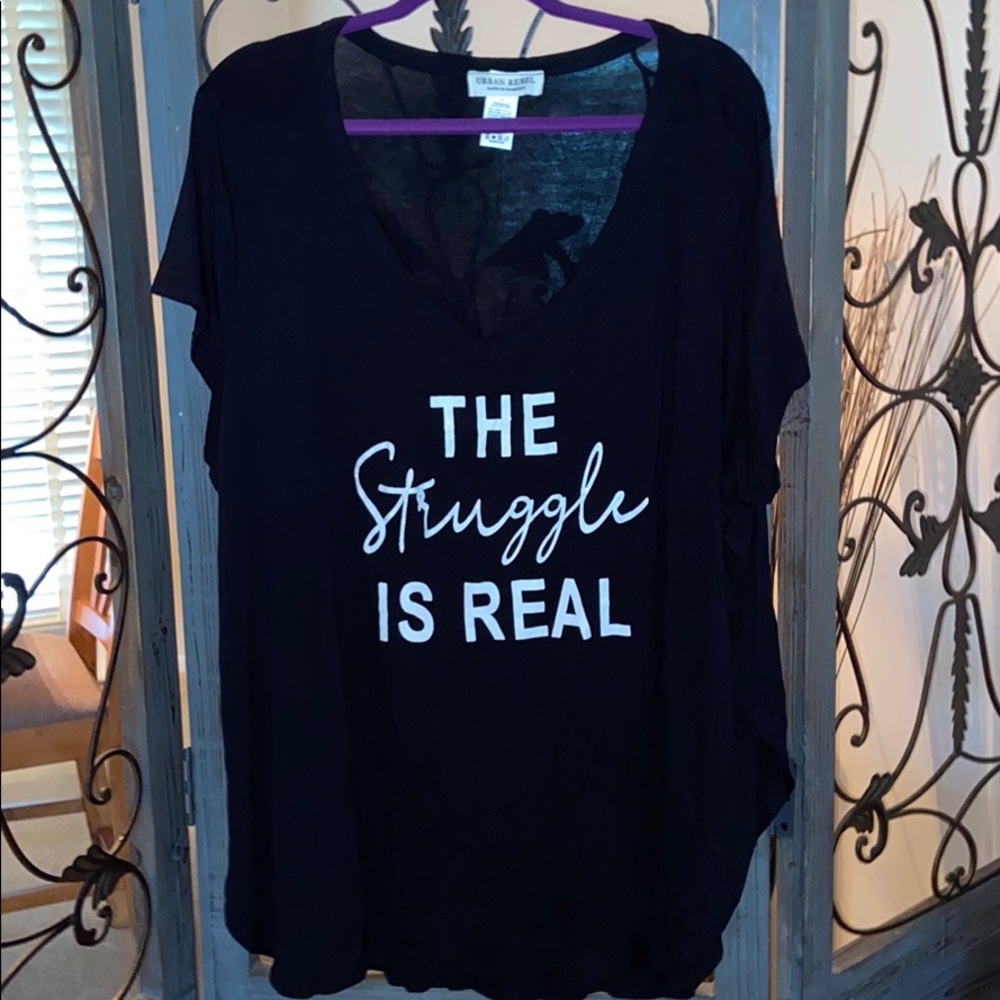 Plus size 3x black short sleeve tee. NWOT